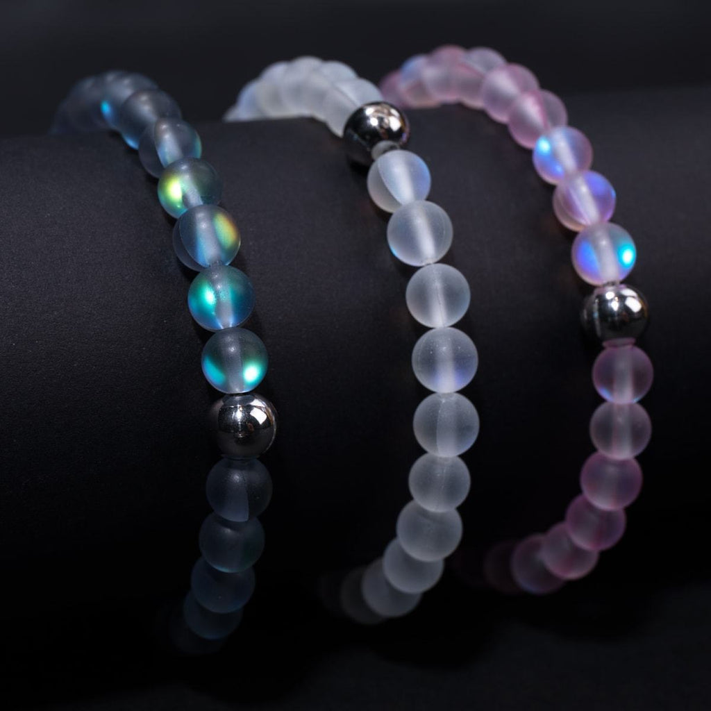 Mermaid Beaded Bracelet Kit using 2-Hole Ginko Glass Beads (Matte Velv –