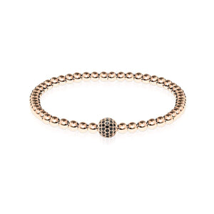 Charismatic | 18k Rose Gold | Black Cubic Zirconia Crystals | Expression Bracelet