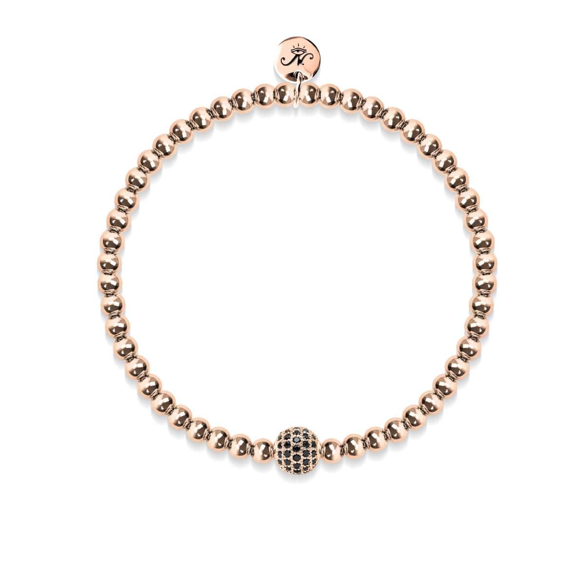 Charismatic | 18k Rose Gold | Black Cubic Zirconia Crystals | Expression Bracelet